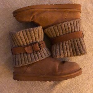 Ugg Knit & Suede Short Boot